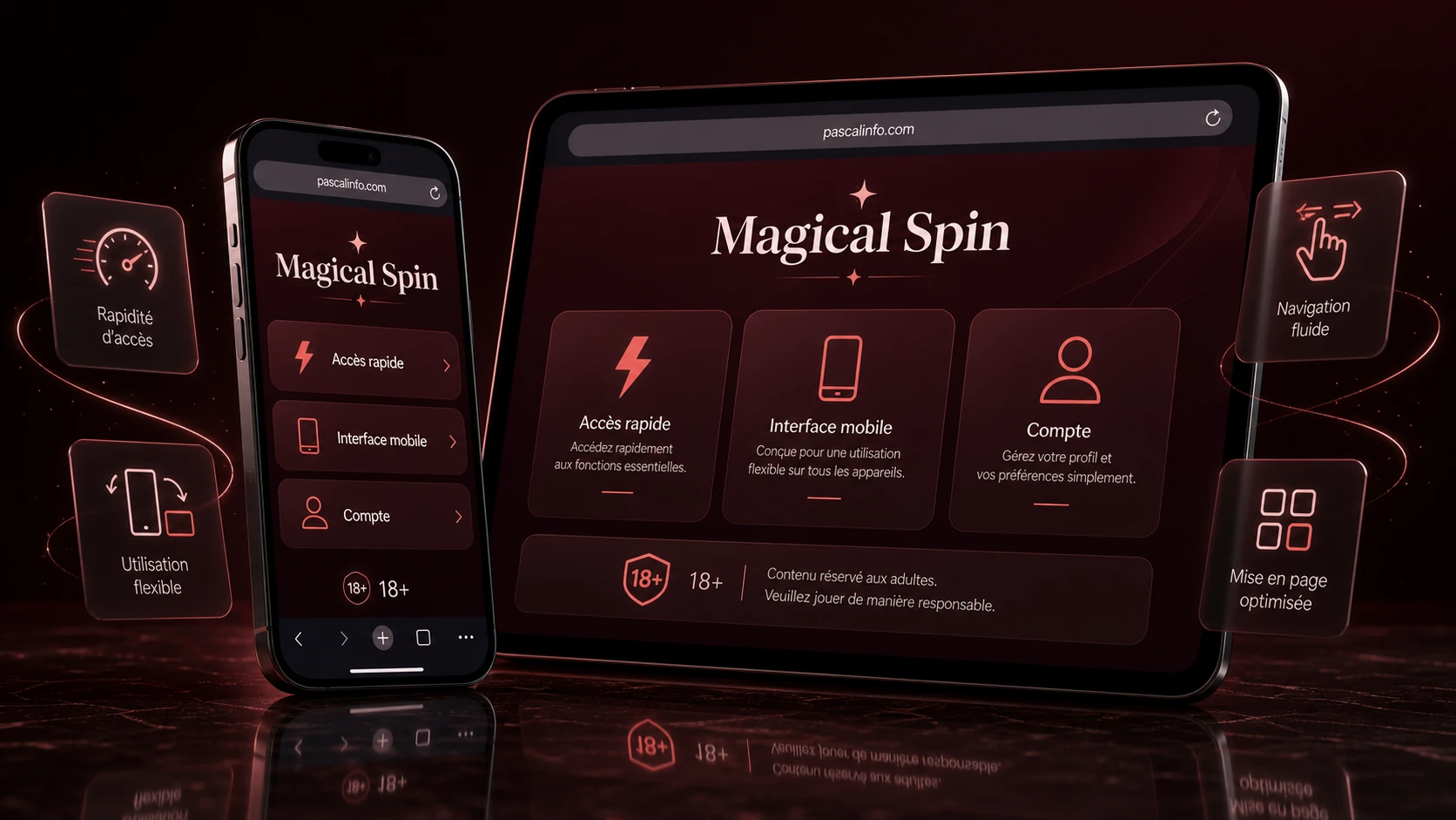 Avantages de la magical spin casino mobile